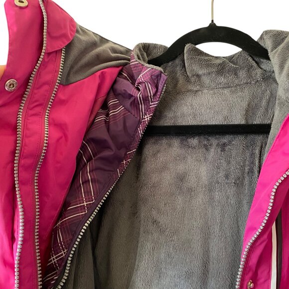 ZeroXposur Women L 3-in-1 Pink Hooded Ski Jacket Removable Liner Zip Pockets - Picture 4 of 13